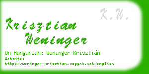 krisztian weninger business card